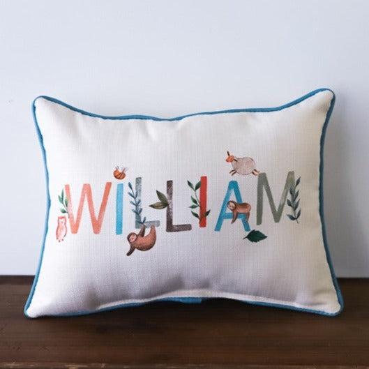 Woodland Boy Name Pillow