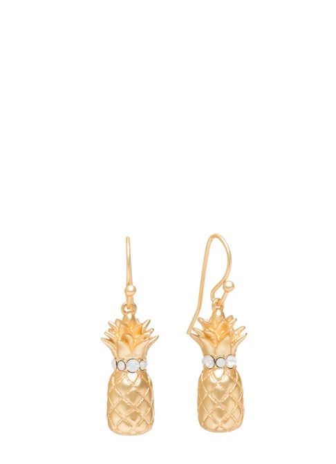 Pineapple Earrings White Opal