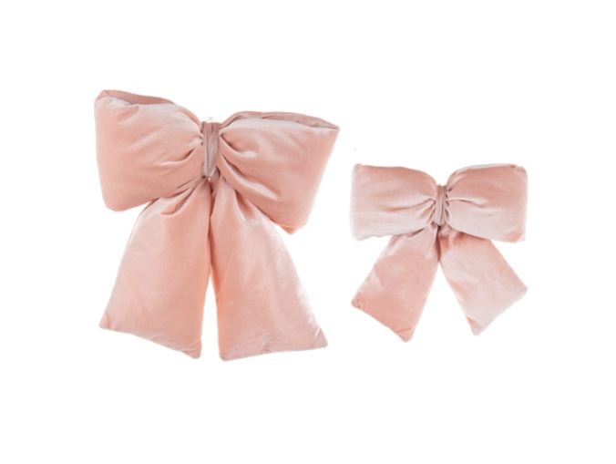 Coquet Christmas Ribbon Ornaments - Pink Velvet