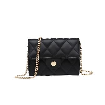 Everette Vegan Quilted Clutch/Crossbody- Black