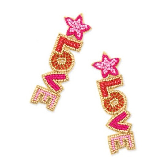 Love Beaded Earrings
