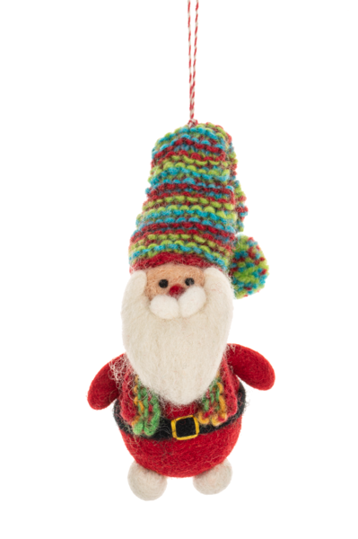 Wool Santa & Snowman Ornaments