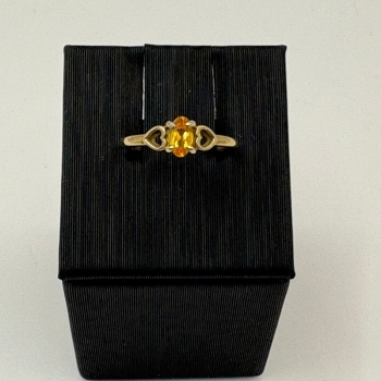 Citrine Heart Ring