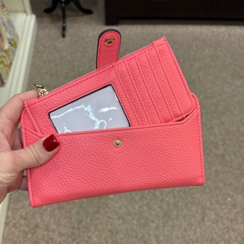 Macy Wallet- Coral Pink