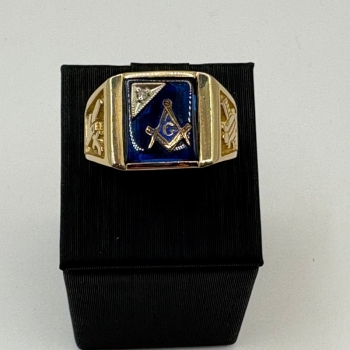 Men’s Masonic Sapphire Ring