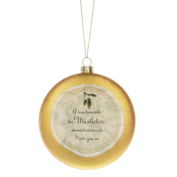 Glass Mistletoe Ornaments