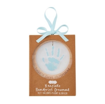 Blue Acrylic Handprint Ornament
