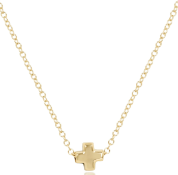 Signature Cross Small Gold Necklace