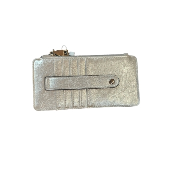 Saige Vegan Leather Slim Card Wallet- Pearl