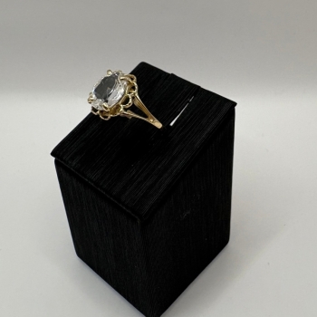 Vintage-Inspired White Topaz Ring