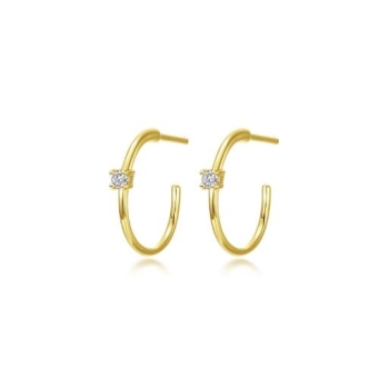 25mm High Polished Hoop Earrings, 2 asst