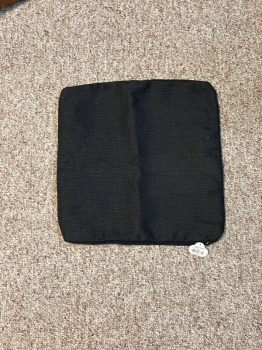Black Burlap Pillow Cover