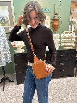 Ellen Vegan Guitar Strap Sling Bag- Brown