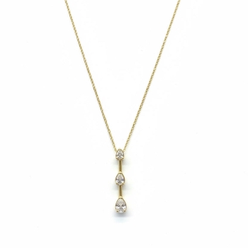 Triple Diamond Drop Necklace