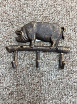 Cast Iron Pig wall Hook