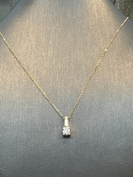 Diamond Solitaire Pendant Necklace