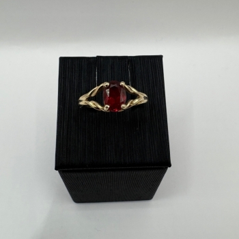 Garnet Twist Ring