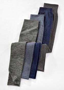 Denim Fleeced Lined Leggings, 4 Asst.