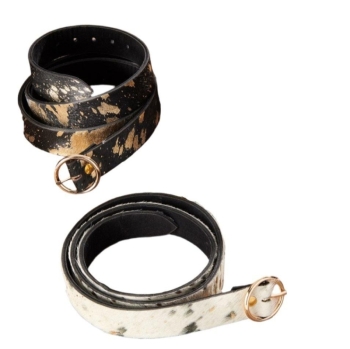 Animal Print Leather Belts