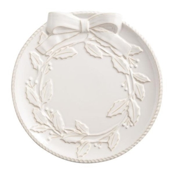White Wreath Platter