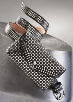 Studded Belt Bag with Belt