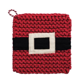 Santa Belt Christmas Potholder