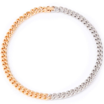 Two-Tone Brass Necklace