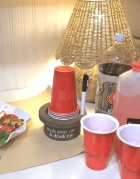 Disposable Cup & Marker Set