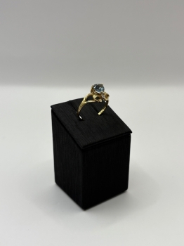 Heart-Shaped Blue Topaz Ring