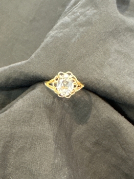 Vintage-Inspired White Topaz Ring
