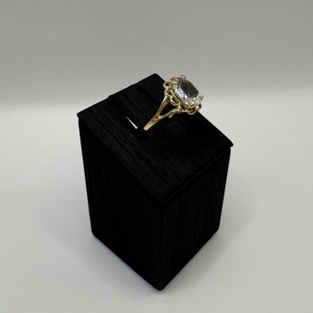 Vintage-Inspired White Topaz Ring