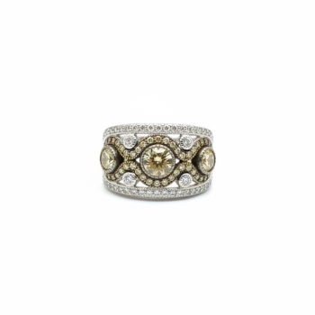 Two Tone Multi Stone Ring