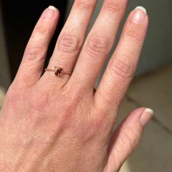 Garnet Swirl Ring