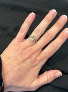Vintage-Inspired White Topaz Ring