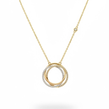 Diamond Interlocking Circle Necklace