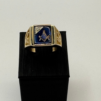 Men’s Masonic Sapphire Ring