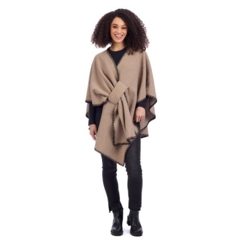 Hayword Blanket Poncho- Tan