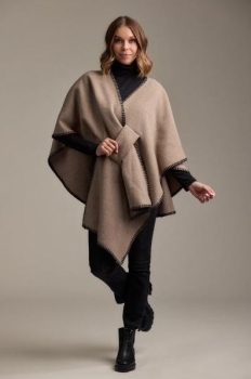 Hayword Blanket Poncho- Tan