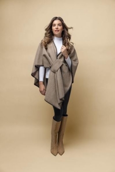 Hayword Blanket Poncho- Tan