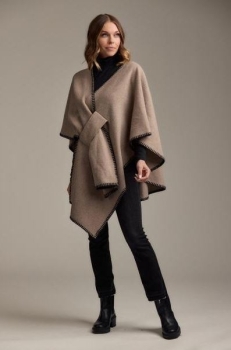 Hayword Blanket Poncho- Tan