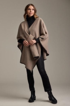 Hayword Blanket Poncho- Tan