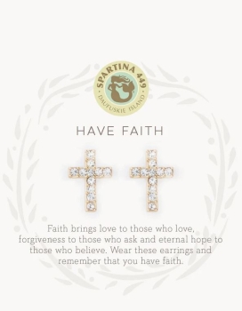 Sea La Vie Have Faith Stud Earrings
