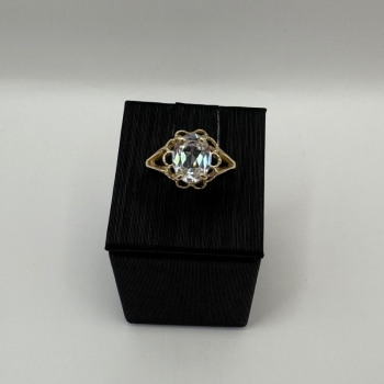 Vintage-Inspired White Topaz Ring