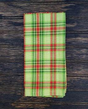 Green and Red Plaid Dish Towel