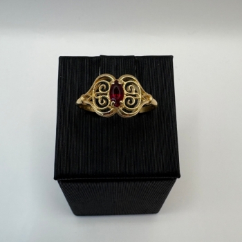 Vintage Filigree Ruby Ring