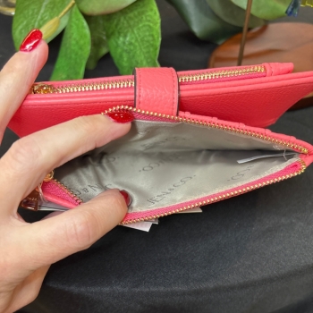 Macy Wallet- Coral Pink