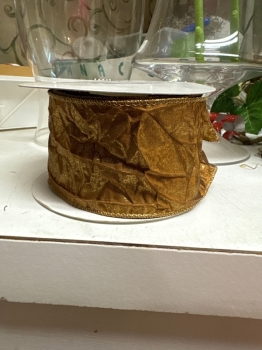Autumn Brown Crinkle Ribbon