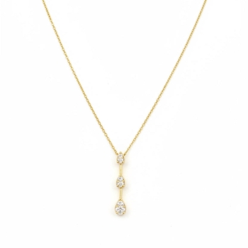 Triple Diamond Drop Necklace