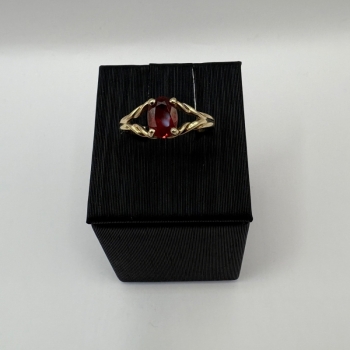 Garnet Twist Ring