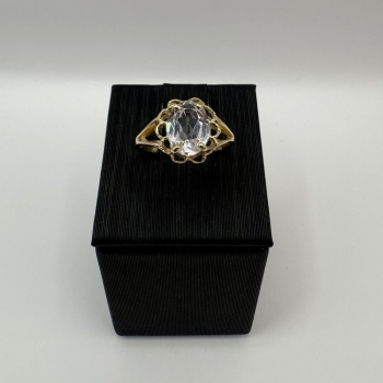 Vintage-Inspired White Topaz Ring